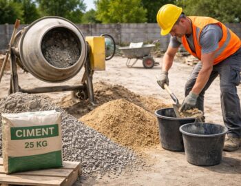 découvrez les bonnes pratiques pour le dosage du béton avec un sac de ciment de 25 kg et réussissez vos travaux de construction en optimisant les proportions des matériaux.